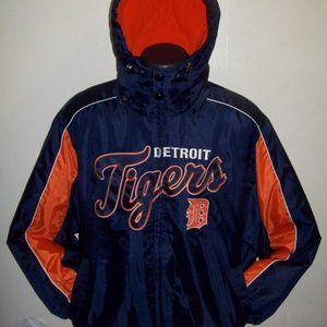 DETROIT TIGERS Hooded Winter Parka Jacket LARGE